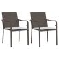 Preview: Gartenst?hle mit Kissen 2 Stk. Braun 56x59x84 cm Poly Rattan