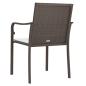 Preview: Gartenst?hle mit Kissen 2 Stk. Braun 56x59x84 cm Poly Rattan
