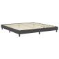 Preview: Boxspring-Bettgestell Grau Stoff 200x200 cm