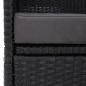 Preview: Outdoor-Sofabett mit Dach Poly-Rattan Schwarz