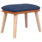 Preview: Fu?hocker Blau 45x29,5x35 cm Stoff und Kunstleder