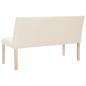 Preview: Sitzbank 139,5 cm Cremeweiß Polyester