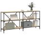 Preview: Konsolentisch Sonoma-Eiche 160x30x75 cm Holzwerkstoff und Eisen