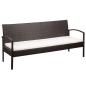 Preview: 5-tlg. Garten-Lounge-Set mit Auflagen Poly Rattan Braun