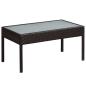 Preview: 5-tlg. Garten-Lounge-Set mit Auflagen Poly Rattan Braun