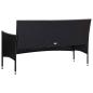 Preview: 5-tlg. Garten-Lounge-Set mit Auflagen Poly Rattan Schwarz