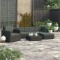 Preview: ARDEBO.de - 6-tlg. Garten-Lounge-Set mit Auflagen Poly Rattan Schwarz
