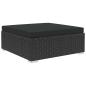 Preview: 6-tlg. Garten-Lounge-Set mit Auflagen Poly Rattan Schwarz