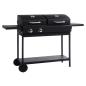 Preview: ARDEBO.de - Gas- und Holzkohle-Grill mit 2 Brennern