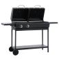 Preview: Gas- und Holzkohle-Grill mit 2 Brennern