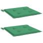 Preview: Gartenstuhl-Kissen 2 Stk. Grün 50x50x3 cm Oxford-Gewebe