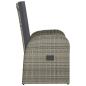Preview: Garten-Liegestühle 2 Stk. mit Auflagen Poly Rattan Grau