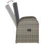 Preview: Garten-Liegestühle 2 Stk. mit Auflagen Poly Rattan Grau