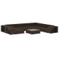Preview: 10-tlg. Garten-Lounge-Set mit Auflagen Poly Rattan Braun