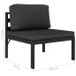Preview: 4-tlg. Garten-Lounge-Set mit Kissen Aluminium Anthrazit