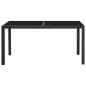 Preview: 7-tlg. Garten-Essgruppe Poly Rattan Schwarz