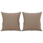 Preview: 2-Sitzer-Sofa mit Zierkissen Cappuccino-Braun 140 cm Kunstleder
