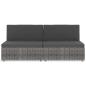 Preview: Modulares 2-Sitzer-Sofa Poly Rattan Grau