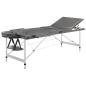 Preview: Massagetisch mit 3 Zonen Aluminiumrahmen Anthrazit 186×68 cm
