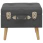 Preview: Hocker mit Stauraum 3 Stk. Dunkelgrau Stoff