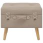 Preview: Hocker mit Stauraum 3 Stk. Beige Stoff