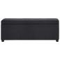Preview: Bank mit Staufach 116 cm Schwarz Polyester