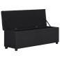 Preview: Bank mit Staufach 116 cm Schwarz Polyester