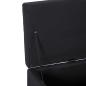 Preview: Bank mit Staufach 116 cm Schwarz Polyester