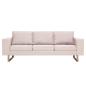 Preview: 3-Sitzer-Sofa Stoff Cremeweiß