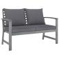Preview: 4-tlg. Garten-Lounge-Set mit Auflagen Massivholz Akazie