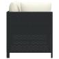 Preview: 3-tlg. Garten-Sofagarnitur mit Auflagen Schwarz Poly Rattan