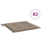 Preview: Gartenstuhl-Kissen 2 Stk. Taupe 40x40x3 cm Oxford-Gewebe