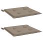 Preview: Gartenstuhl-Kissen 2 Stk. Taupe 40x40x3 cm Oxford-Gewebe