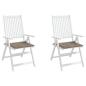 Preview: Gartenstuhl-Kissen 2 Stk. Taupe 40x40x3 cm Oxford-Gewebe