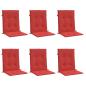 Preview: Gartenstuhlauflagen für Niedriglehner 6 Stk. Rot 100x50x3 cm