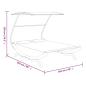 Preview: Sonnenliege mit Dach 165x203x138 cm Bugholz Massiv Anthrazit
