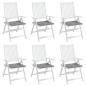 Preview: Gartenstuhl-Kissen 6 Stk. Grau 40x40x3 cm Oxford-Gewebe