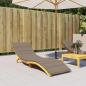 Preview: ARDEBO.de - Sonnenliegen-Auflage Taupe 200x50x3 cm Oxford-Gewebe