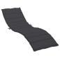 Preview: Sonnenliegen-Auflage Schwarz 200x70x3 cm Oxford-Gewebe