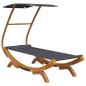 Preview: Sonnenliege mit Dach 100x190x134 cm Bugholz Massiv Anthrazit