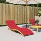 Preview: ARDEBO.de - Sonnenliegen-Auflage Rot 200x50x3 cm Oxford-Gewebe