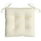 Preview: Stuhlkissen 2 Stk. Cremeweiß 50x50x7 cm Oxford-Gewebe