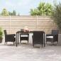 Preview: ARDEBO.de - Gartenstühle mit Kissen 4 Stk. Poly Rattan Schwarz