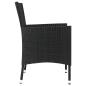 Preview: Gartenstühle mit Kissen 4 Stk. Poly Rattan Schwarz