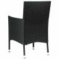 Preview: Gartenstühle mit Kissen 4 Stk. Poly Rattan Schwarz