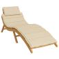 Preview: Sonnenliegen-Auflage Beige 186x58x4 cm Oxford-Gewebe
