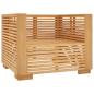 Preview: Gartensessel mit Creme Kissen Massivholz Teak