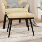 Preview: ARDEBO.de - Fu?hocker Creme 45x29,5x35 cm Stoff und Kunstleder