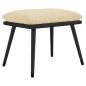 Preview: Fu?hocker Creme 45x29,5x35 cm Stoff und Kunstleder