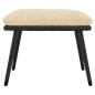 Preview: Fu?hocker Creme 45x29,5x35 cm Stoff und Kunstleder